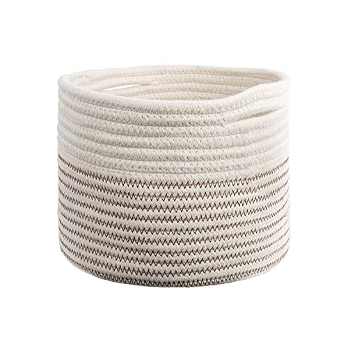 Cotton Rope Basket Woven Round Basket Baby Laundry Basket Toy Storage Holder UK Cotton Rope Basket Woven Round Basket Baby Laundry Basket Toy Storage Holder UK